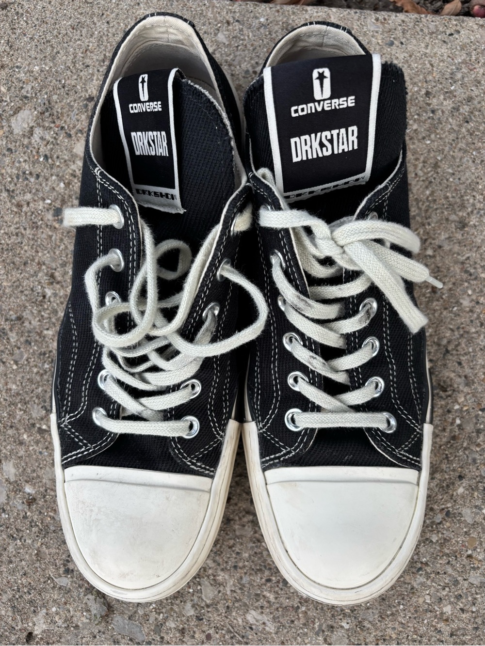 Converse DRKSTAR Black Canvas Sneakers with White Accents